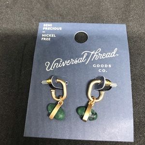 Universal Thread earrings with green stones